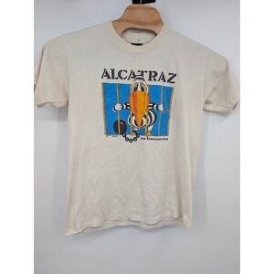 Wright's Vintage 1980's Alcatraz Graphic T-Shirt San Francisco Pelican Prison M